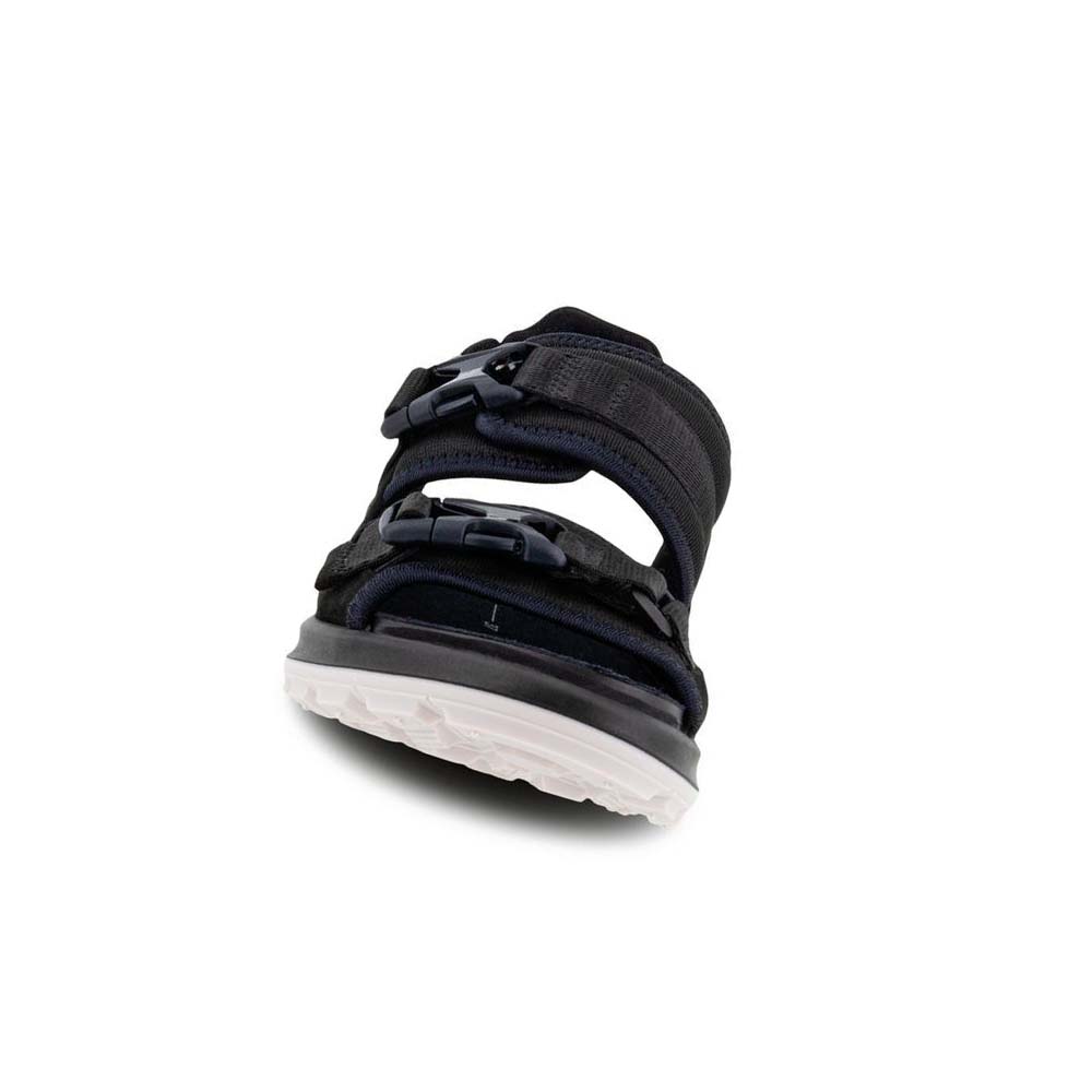 Women's Ecco Exowrap 2 Strap Buckle Sandals Black / Black | USA 171BEX